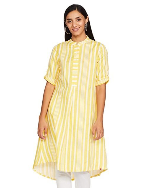 BIBA Women's Cotton A-Line Kurta